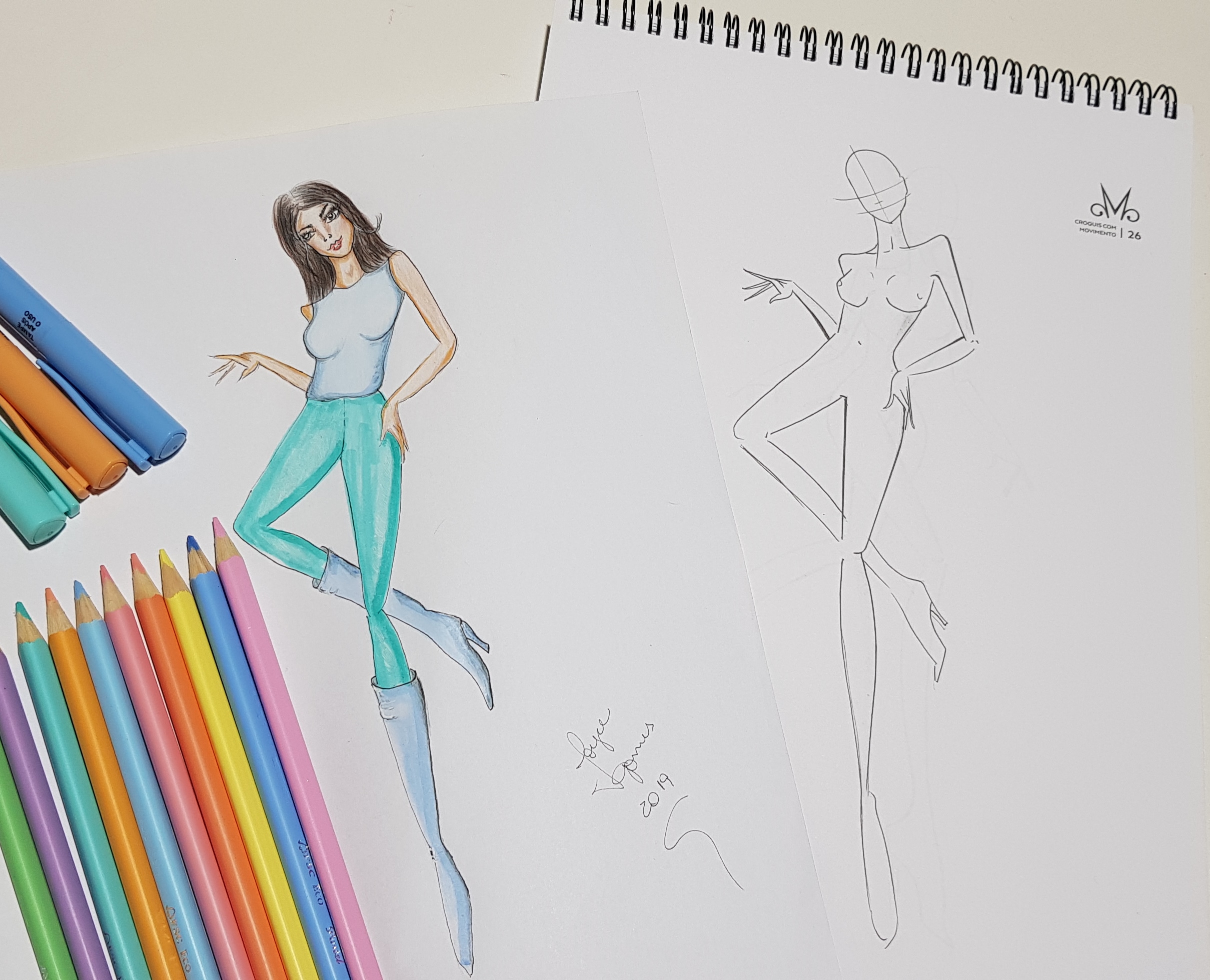 A Técnica Para Aprender A Desenhar Croquis De Moda Sem Saber Técnica Nenhuma Blog Maximus Tecidos 6041