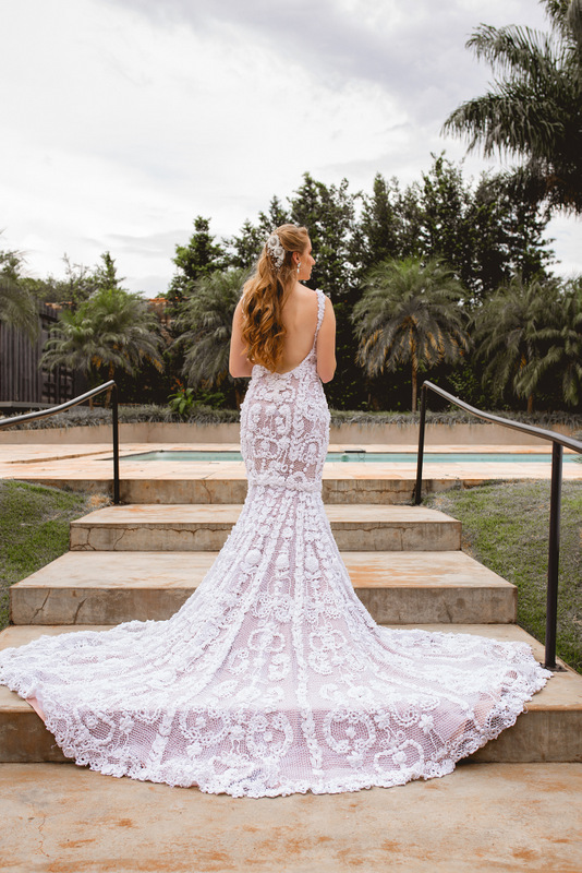 Vestido de hot sale casamento de crochê